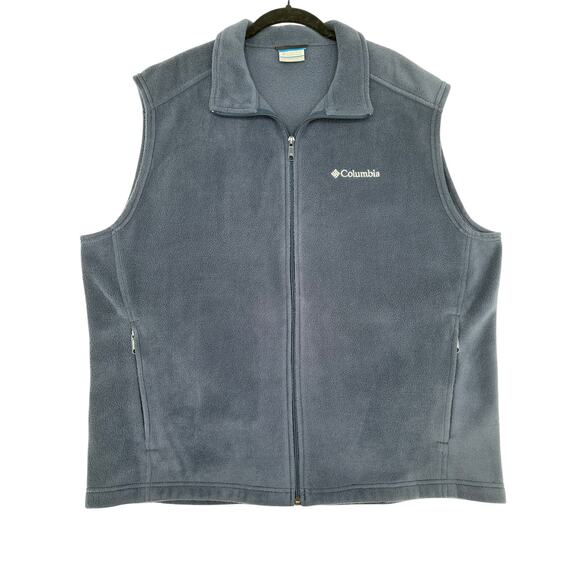 Columbia Mens Cathedral Peak II Fleece Sleeveless Vest Navy Blue XL - Picture 3 of 8